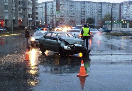 Авария на перкрестке у Преображенского собора в Абакане